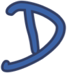 LetterD_Blue emote for Discord