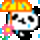 pixel_panda_rain emote for Discord
