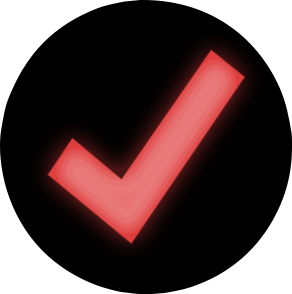 NeonRedCheckmark emote for Discord