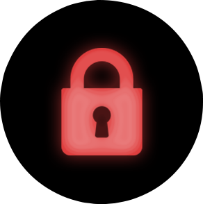 NeonRedPadlock emote for Discord