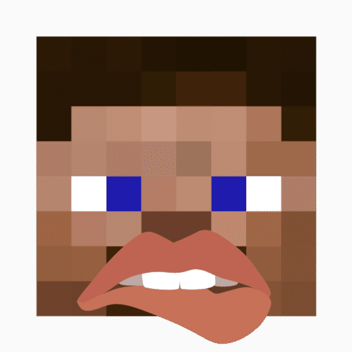 steve_bites_lip emote for Discord
