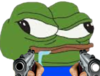 pepecrazyguns emote for Discord