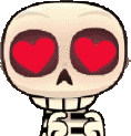 gifSkeleHeart emote for Discord