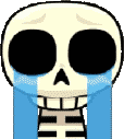 gifSkeleCry emote for Discord