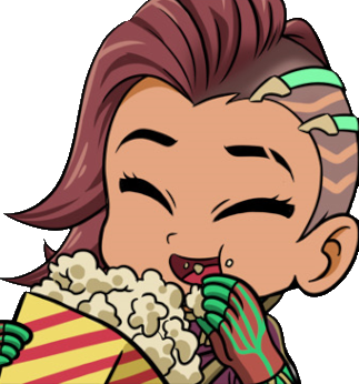 SombraPopcorn emote for Discord