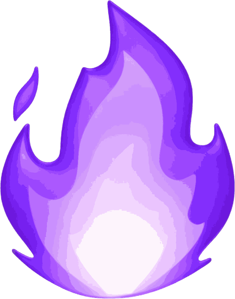 Purplefireemoji emote for Discord