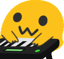 ablobkeyboard emote for Discord