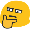 blobthinkingglare emote for Discord