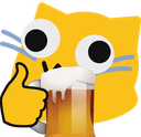 blobcatgooglybeer emote for Discord