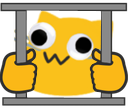 blobcatgooglyjail emote for Discord