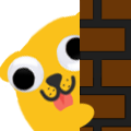 blobdoggooglypeek emote for Discord