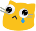blobcatgooglysad emote for Discord