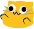 blobcatgooglyreach emote for Discord