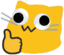 blobcatgooglythumbsup emote for Discord