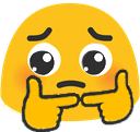 blobnervouspleading emote for Discord