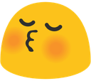 blobkissblush emote for Discord
