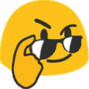 blobglassesdown emote for Discord
