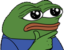 Peepo_Think emote for Discord