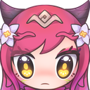 sElderwoodAhriFlushed emote for Discord