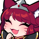 chFoxfireAhriLaugh emote for Discord