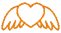 Orange_angel_heart emote for Discord