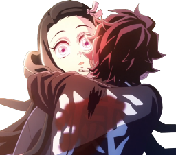 TanjiroTightlyHugging emote for Discord