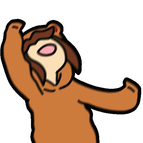 BearGirlFreakOut emote for Discord