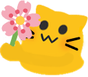 blobcat_flower emote for Discord