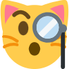 surprisedMonocleCat emote for Discord