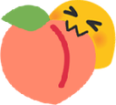 peach_blob_bite emote for Discord