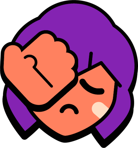 Facepalm_Shelly_BrawlStars_Pin emote for Discord