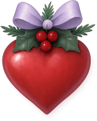 Redchristmasheart emote for Discord