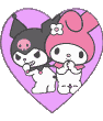 KuromiMelodyHeart emote for Discord