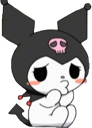 Kuromi_CutePout emote for Discord