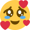 CryingHappyInLove emote for Discord