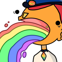 EddieRainbowBarf emote for Discord