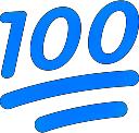 blue_hundred emote for Discord