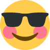 Sun_glasses_flushed emote for Discord