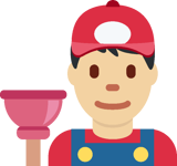 man_plumber emote for Discord