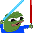 Lightsabers_Peepo emote for Discord