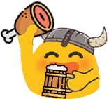 blobVikingFeast emote for Discord