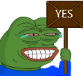 pepeYesSignStoned emote for Discord