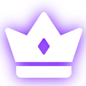 purpleCrownmadebyrio emote for Discord