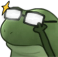 frog_weeb_glasses emote for Discord