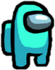 Among_Us_Cyan emote for Discord
