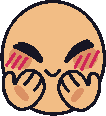 HidingFaceBlush emote for Discord