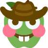 CowboyAppleFlushed emote for Discord