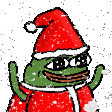 pepechristmashype emote for Discord