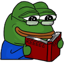 pepereading emote for Discord