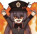 hutaoburn emote for Discord